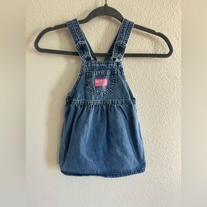 Vintage Oshkosh Bow Denim Dress Girls Toddler Size 4T
